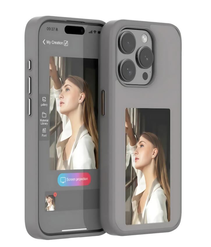 E-Ink Screen Phone Case for iPhone — No Charging Required