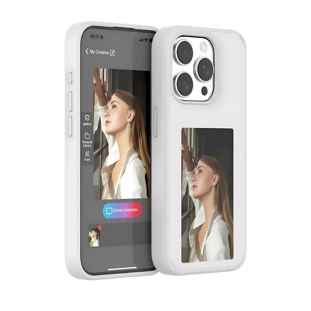 E-Ink Screen Phone Case for iPhone — No Charging Required