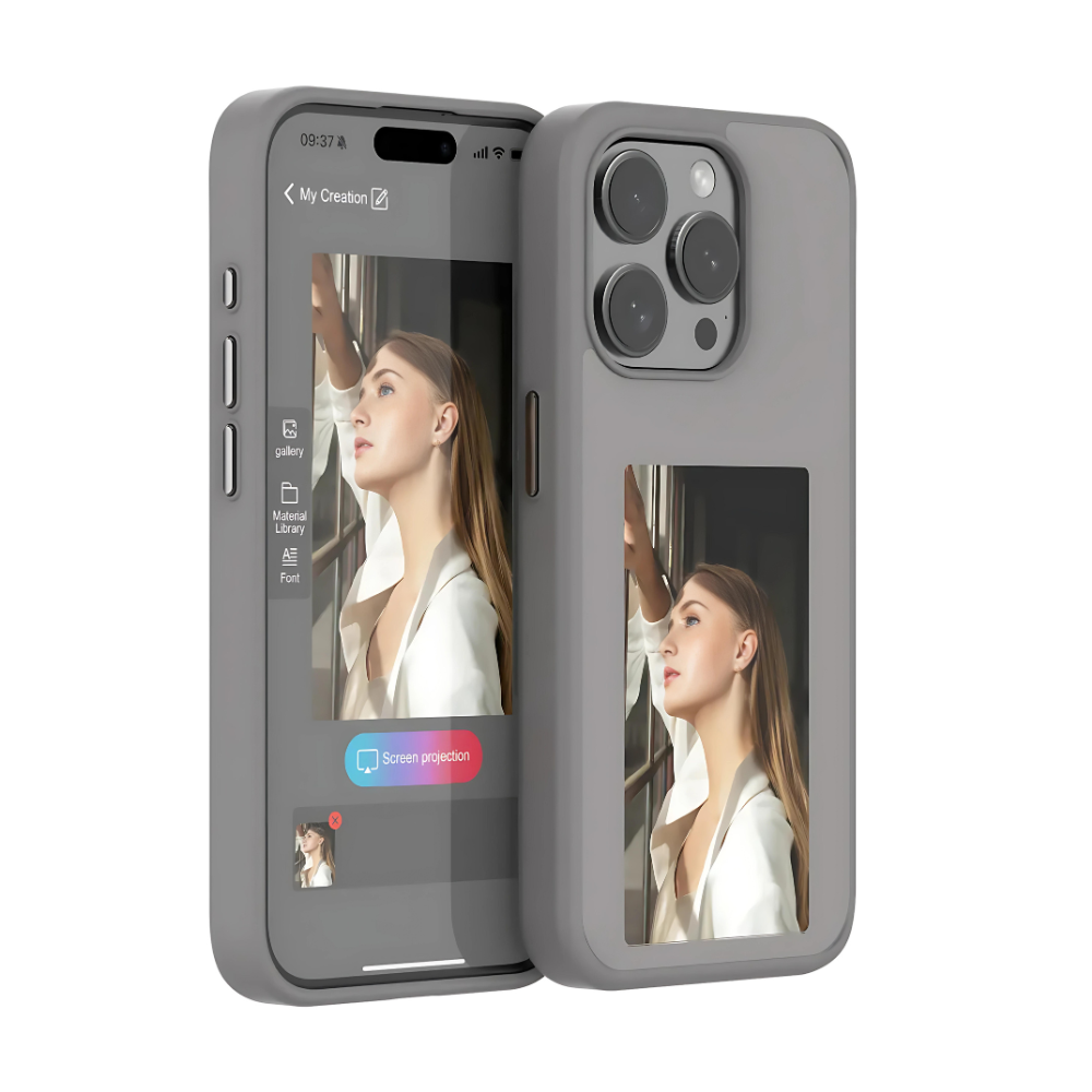 E-Ink Screen Phone Case for iPhone — No Charging Required